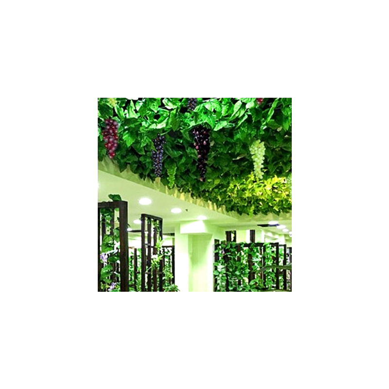 藤条缠绕窗户遮挡栏杆塑料葡萄叶