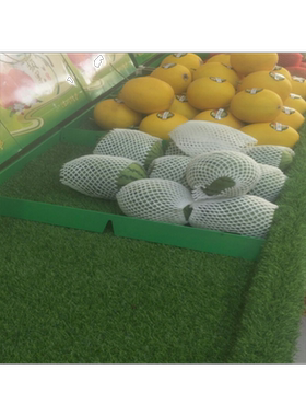 超市水果冷柜生鲜修饰小草坪植物