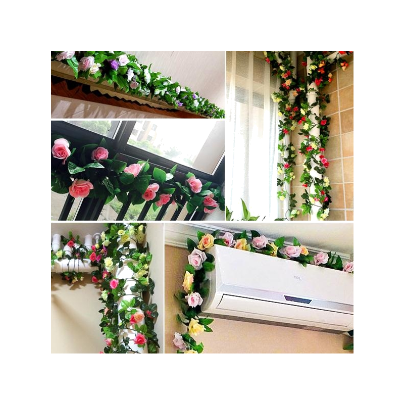 管道遮挡仿真叶子吊椅朔料装饰花