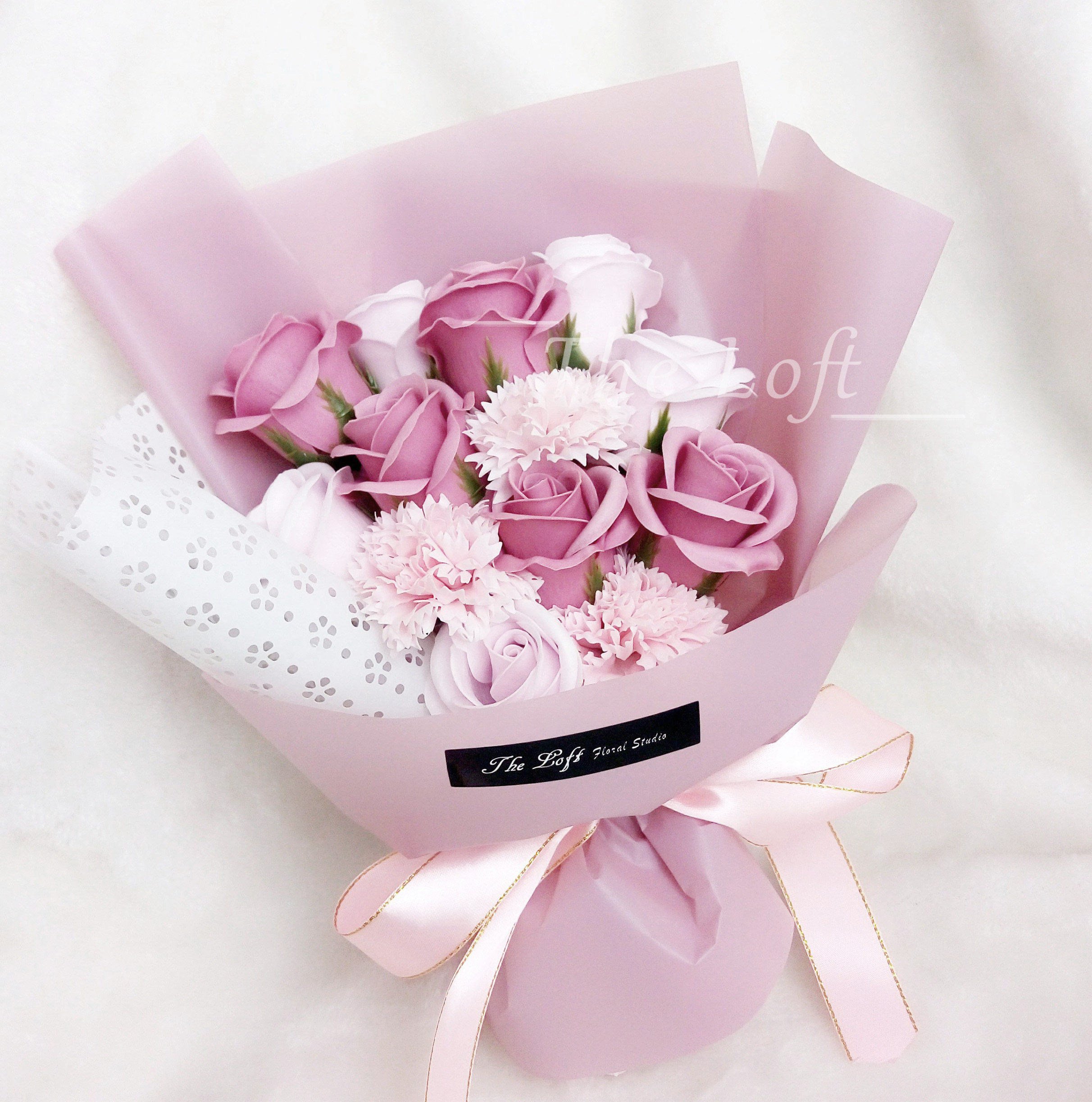 玫瑰康乃馨仿真香皂花肥皂花束ins网红生日礼物送女生闺蜜妇女节