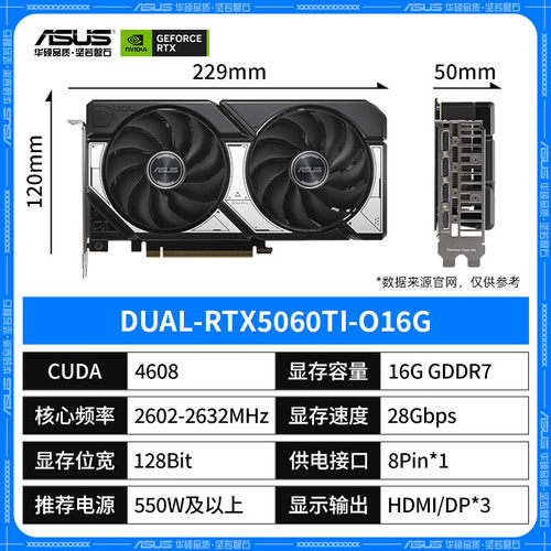 华硕DUAL-RTX5060TI-O16G