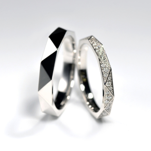 PT950铂金群镶钻石戒指女士钻戒个性 情侣对戒白金结婚求婚定制
