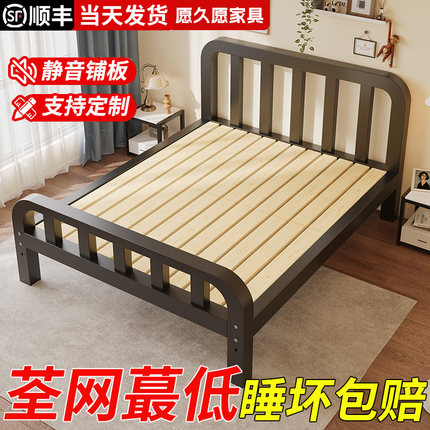 铁艺床1.8米双人铁架床加厚1.5m出租房用经济型宿舍1米2单人铁床