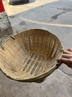 竹编鸡蛋收纳筐装鹅蛋鸭蛋鸡蛋盒编织篮子杂物箩筐带耳竹篓子