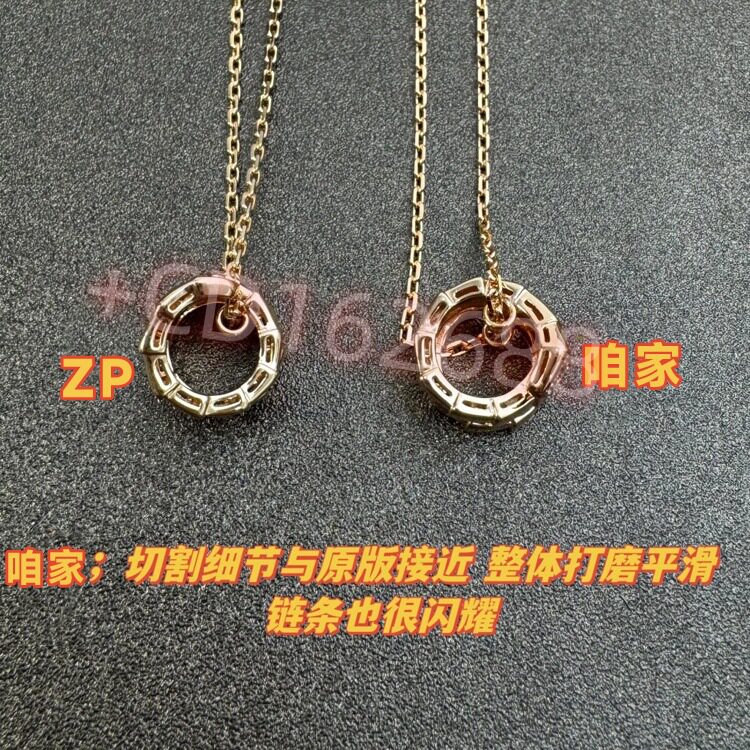 蛇形项链女纯银镀18K玫瑰金白贝