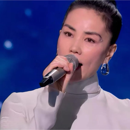 2026年春晚王菲同款耳环水滴形透明耳环 女 简约气质高级感耳坠