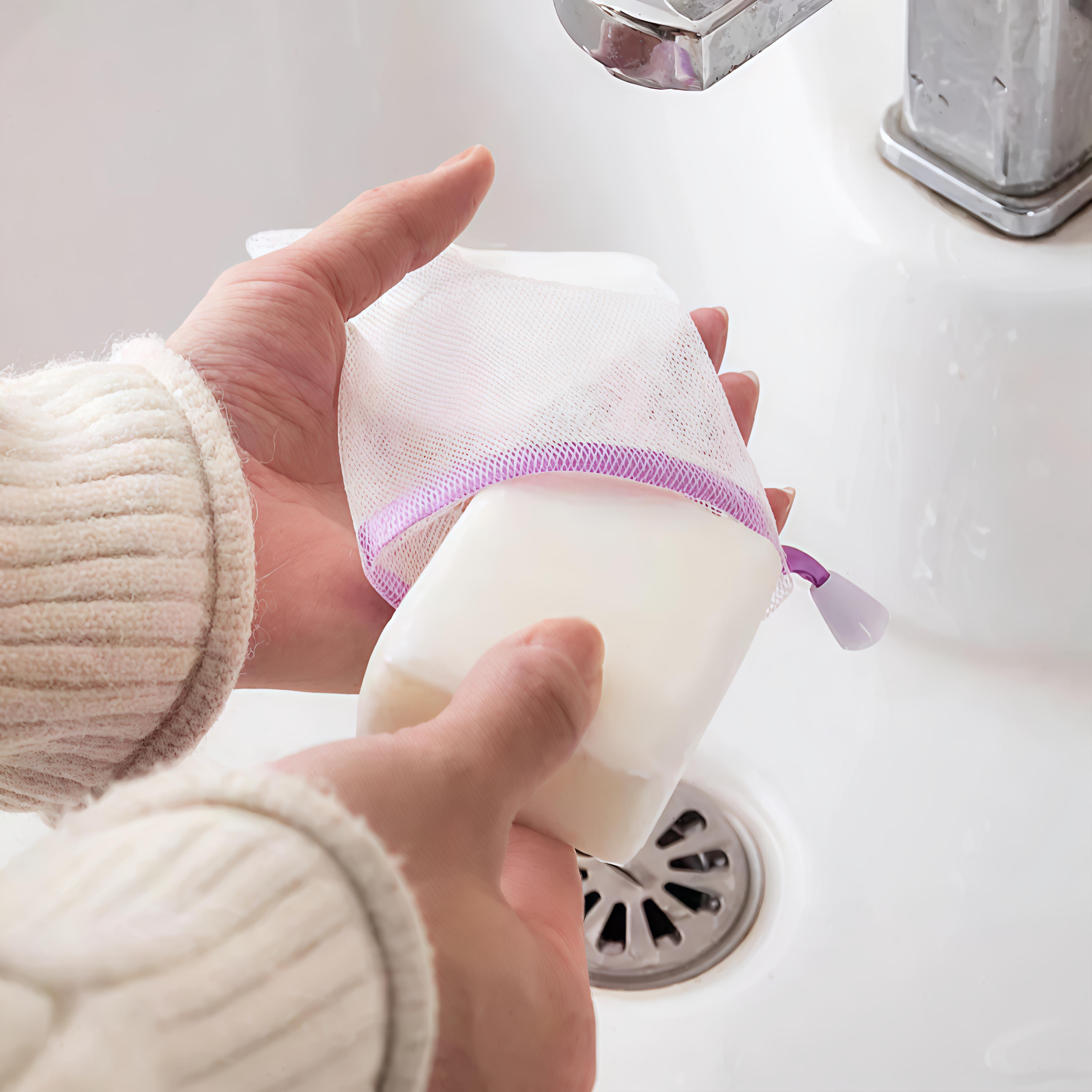 起泡网洗脸打泡器洗面奶超大洁面洗头可爱加厚香皂专用网袋装肥皂