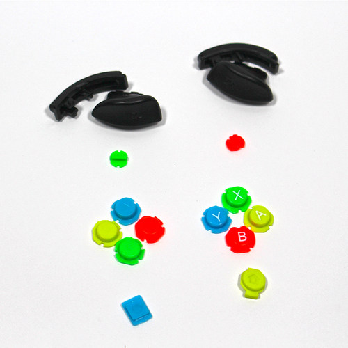 switch手柄按键更换joycon彩色按键替换ABXY方向改装键ZLZRLR配件