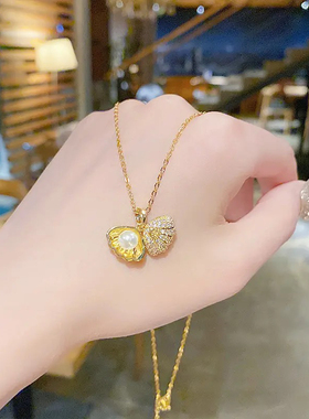 新款钛钢项链不掉色女夏季高级感小众网红吊坠百搭轻奢锁骨链配饰