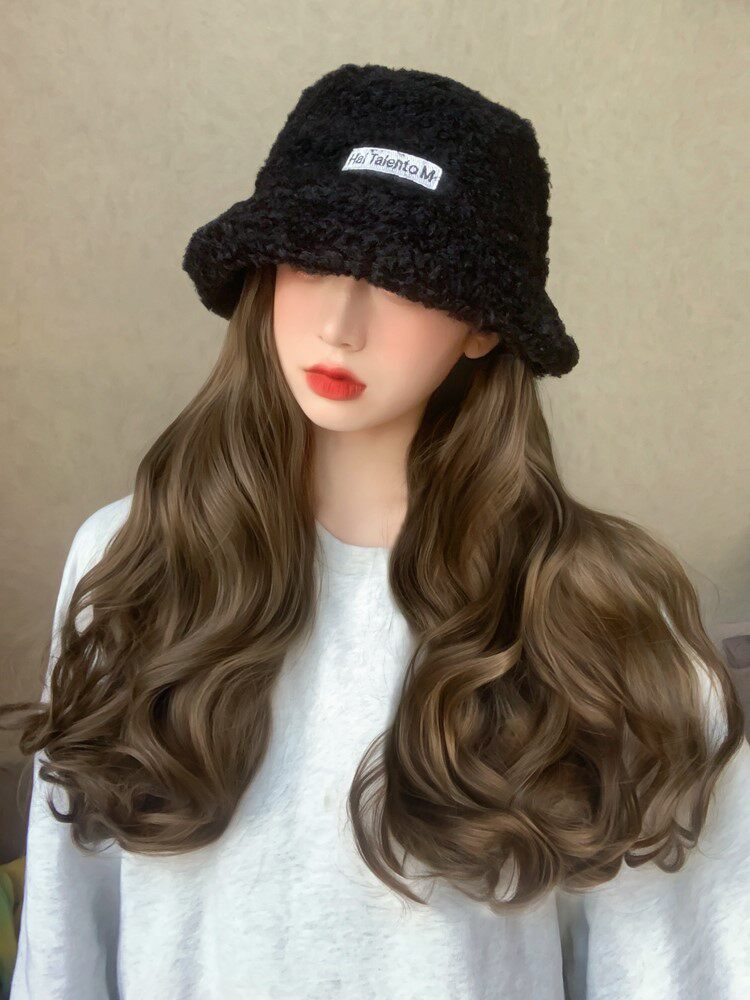 Wig Hat Removable Autumn Hat Wig one Autumn and winter Trend Hair Hatin the Accessories/Leather belt/Hat/Muffler , Hat  category - from Buy2taobao.com to provide professional Taobao agent buy service