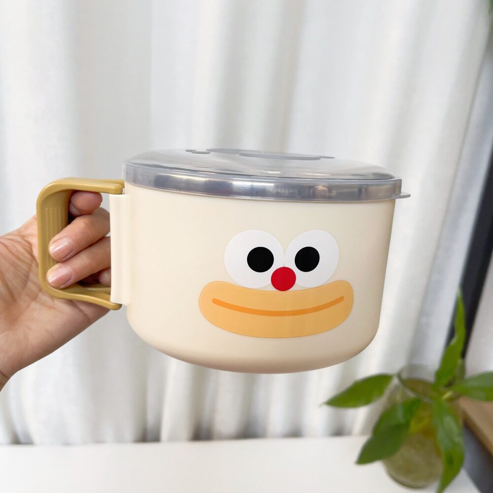 新款304食品级不锈钢泡面碗大容量学生饭盒带盖汤碗餐具