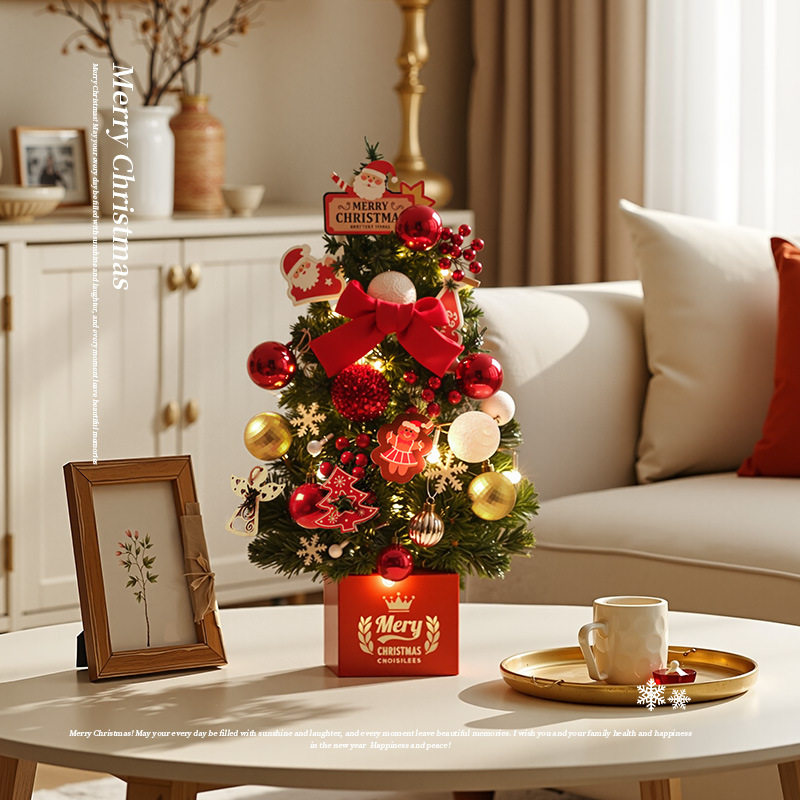 圣诞树聖誕樹套餐christmas tree小型加密人造新款桌面摆件