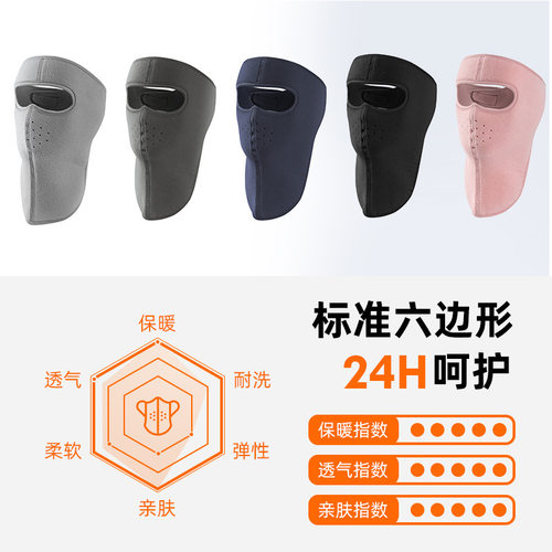 德绒新品爆款冬季防风保暖电动车骑行面罩加厚男女防冻透气口罩