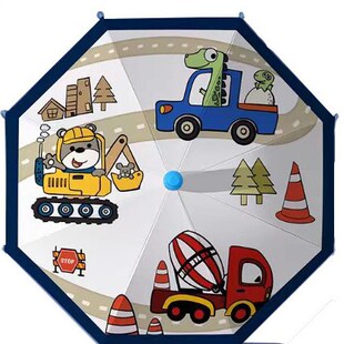 大号黑胶儿童伞女小童男孩学生超轻可爱公主自动防夹晴雨伞