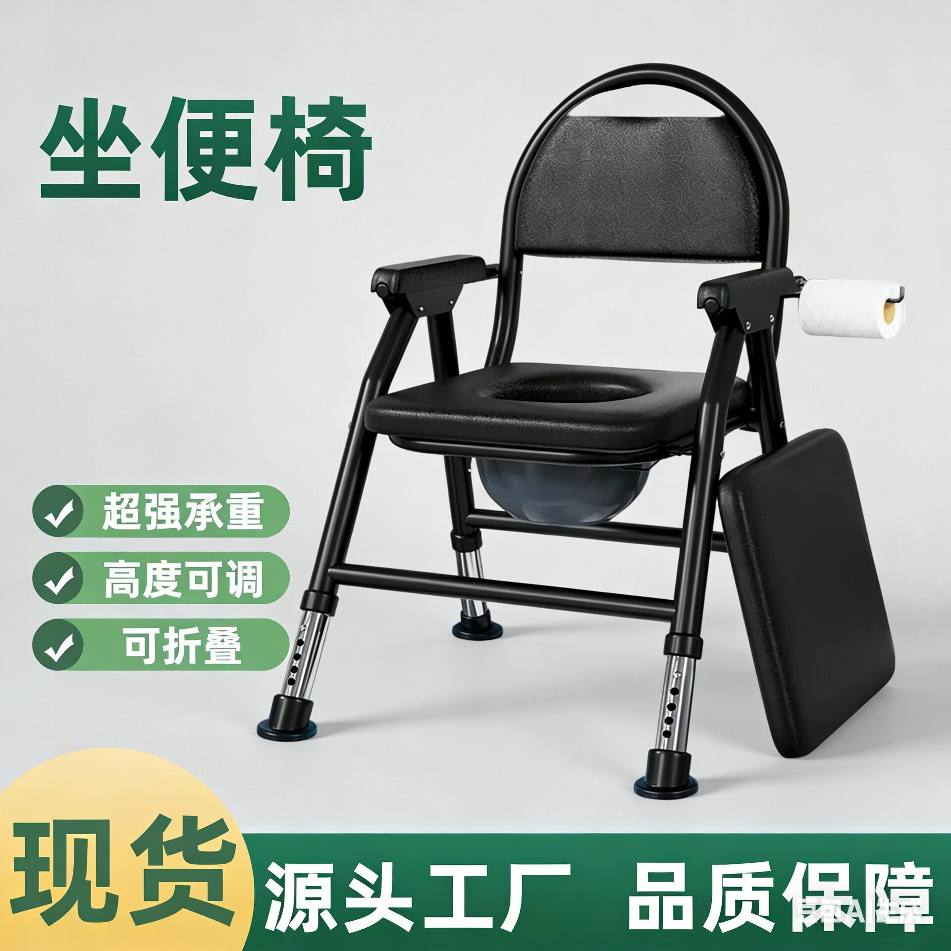 老人坐便椅家用可折叠升