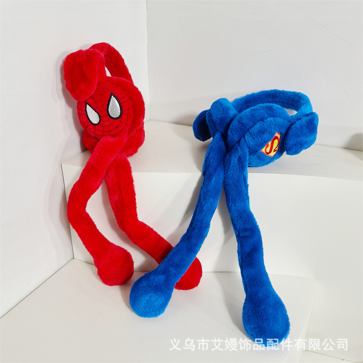 男儿童冬季卡通蜘蛛耳暖男童深色气囊耳罩会动的耳暖保暖耳包