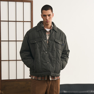 3M新雪丽保暖宽松夹克秋冬男女 日系复古水洗牛仔棉服 TIRES 24AW