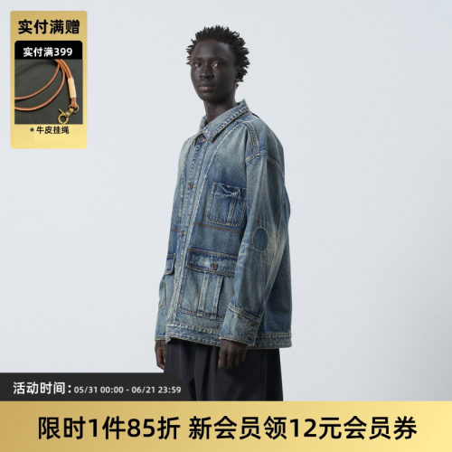 TIRES复古牛仔谷仓夹克外套
