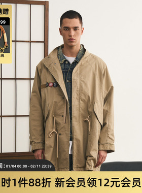 TIRES M65日系复古M51水洗鱼尾工装风衣工装外套PARKA大衣宽松VV
