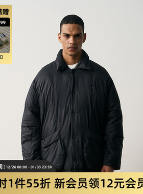 TIRES 23AW 日系复古翻领羽绒服 轻薄鸭绒宽松阔版面包外套男女