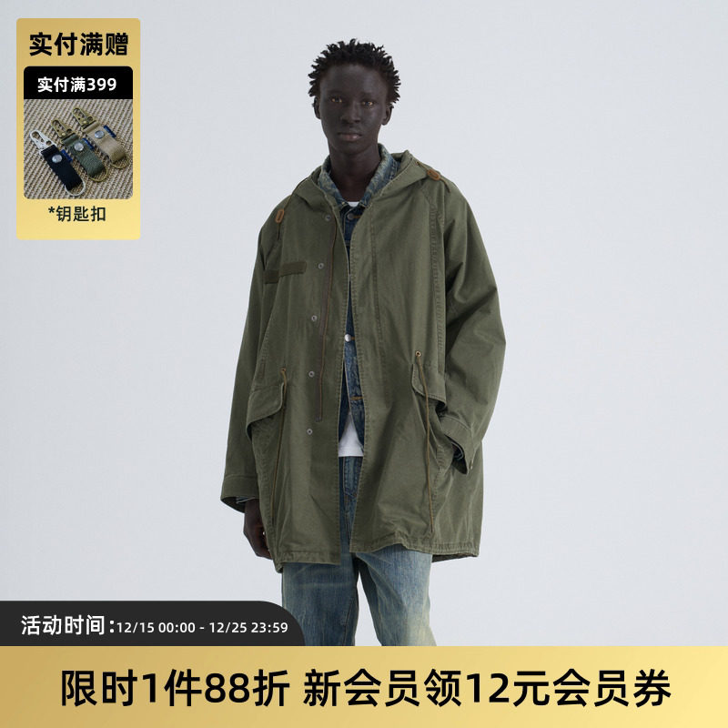 TIRES连帽鱼尾M51风衣