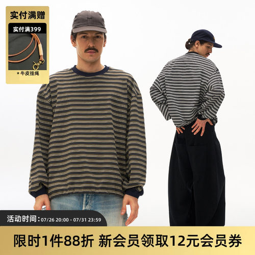 TIRES日系气球条纹长袖