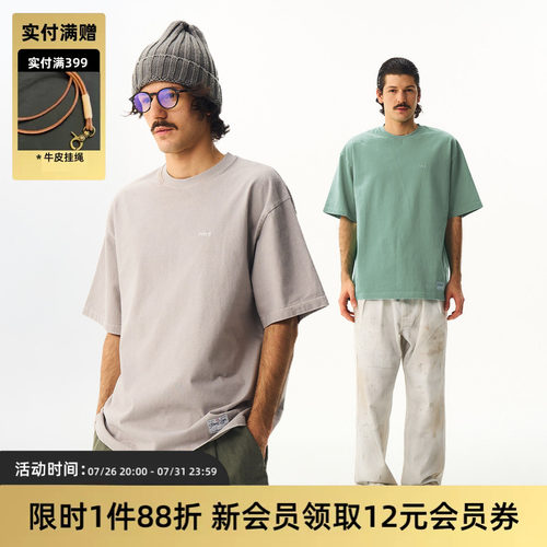 TIRES蜡染做旧水洗短袖tee