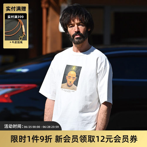 tires短袖休闲插画复古