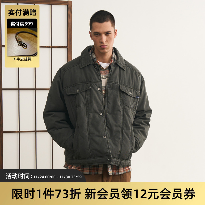 牛仔棉服3M新雪丽洗水保暖TIRES