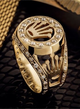 跨境新款热卖饰品韩版赫本风小皇冠镶钻戒指wish