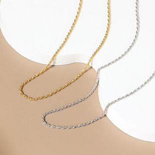 辫子珠宝设计锁骨链ins女百搭高级感小众配饰项链925纯银简约