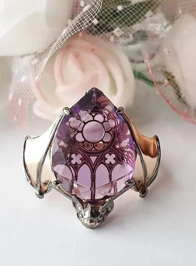 亚马逊跨境电商新款紫色创意戒指欧美时尚女简约指环饰品