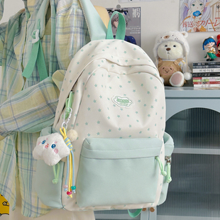 中点大容量书包女初高中生日系简约小清新少女背包女大学生双肩包