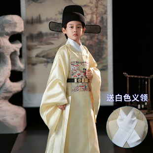 原创文官2025新儿童官服汉服男童女童仿妆花圆领袍礼服明制古装秋