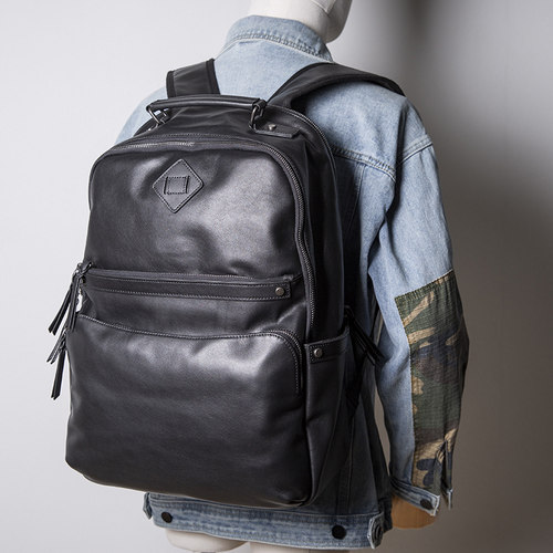 大容量旅行双肩包软皮头层牛皮