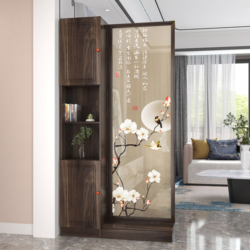 新中式客厅屏风隔断简约现代柜子