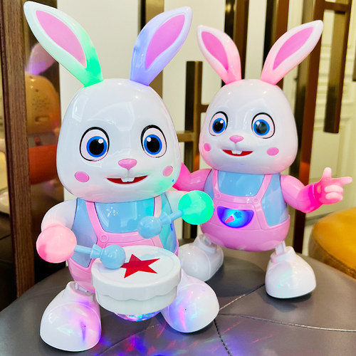 儿童唱歌跳舞小兔子音乐玩具