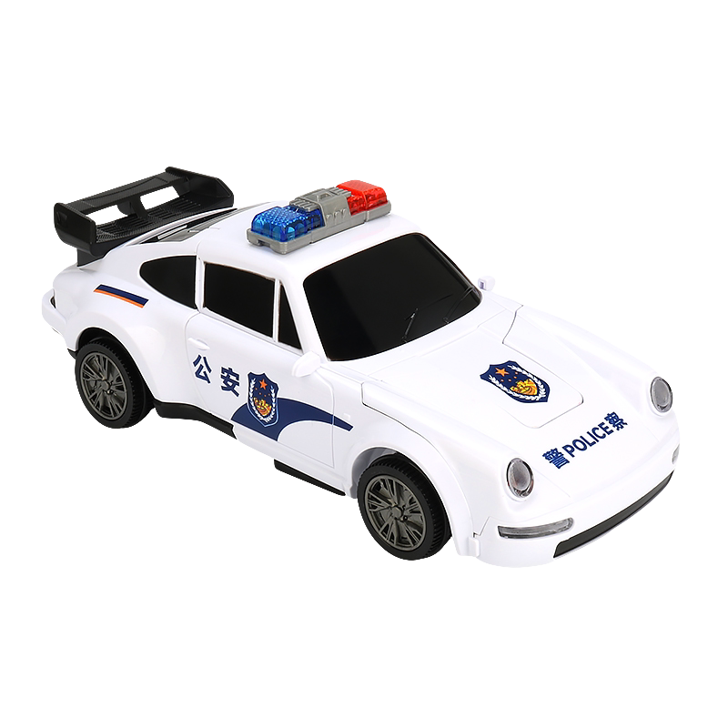 电动警车变形机器人儿童公安玩具