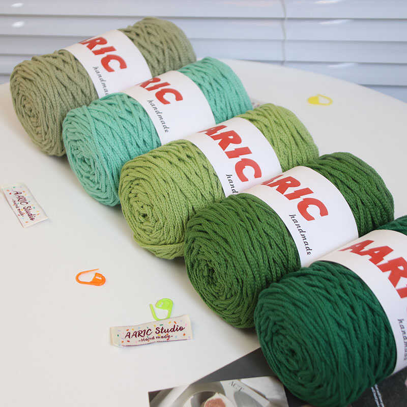 钩针diy包包3mm圆股纱线纯棉