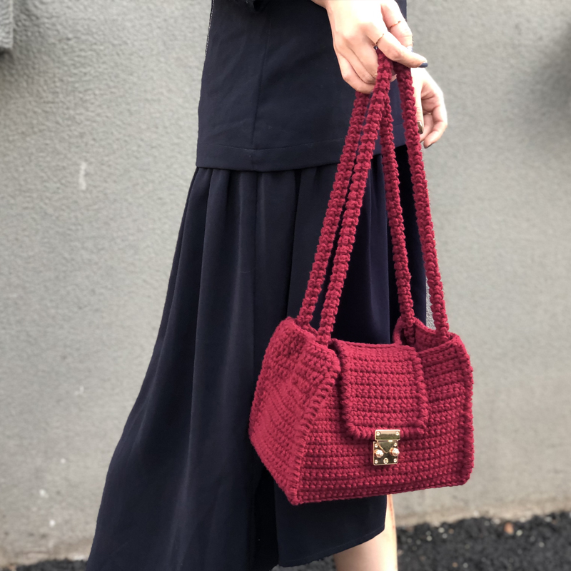 diy手工编织包钩针单肩斜挎毛线