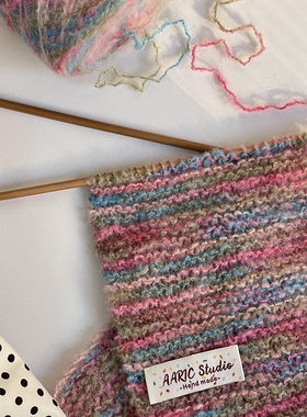 AARIC手作-彩色段染马海毛羊毛线秋冬毛线DIY线材