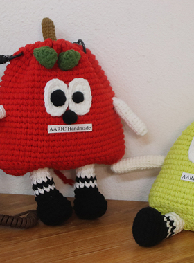 AARIC手作-手工编织diy苹果人包包毛线材料包送朋友闺蜜礼物