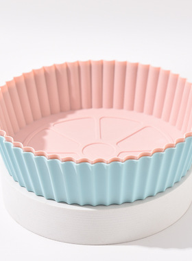 无异味空气炸锅硅胶烤盘Air fryer silicone可折叠圆形烤盘硅胶垫