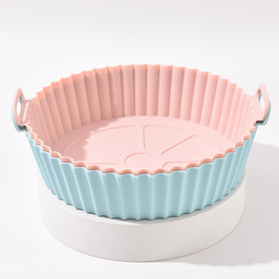 无异味空气炸锅硅胶烤盘Air silicone可折叠圆形烤盘硅胶垫 fryer