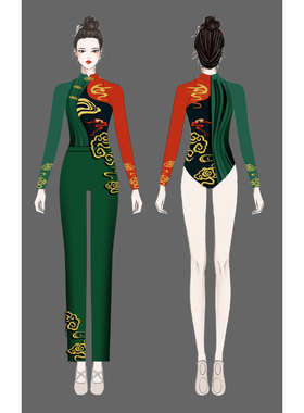 定制新款儿童国潮风健美操比赛服装成人啦啦队拉拉操竞技CCA比赛