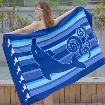 超大号速干吸水不掉毛便携印花浴巾大人男女海边游泳沙滩巾非纯棉