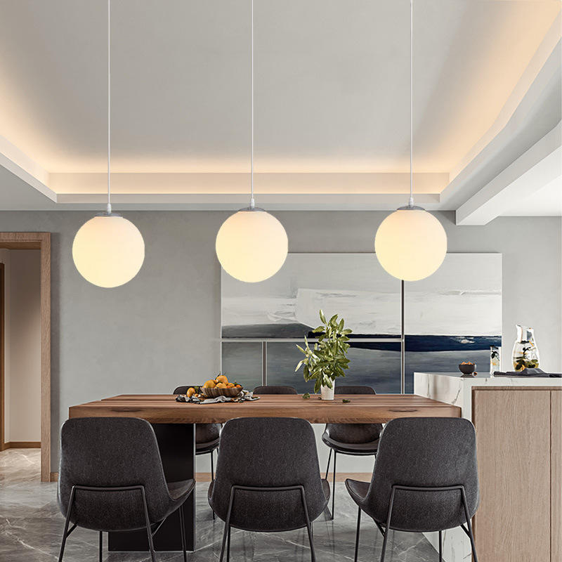 简约现代美甲店餐厅圆球泡泡吊灯店铺商用灯创意个性球形橱窗灯具