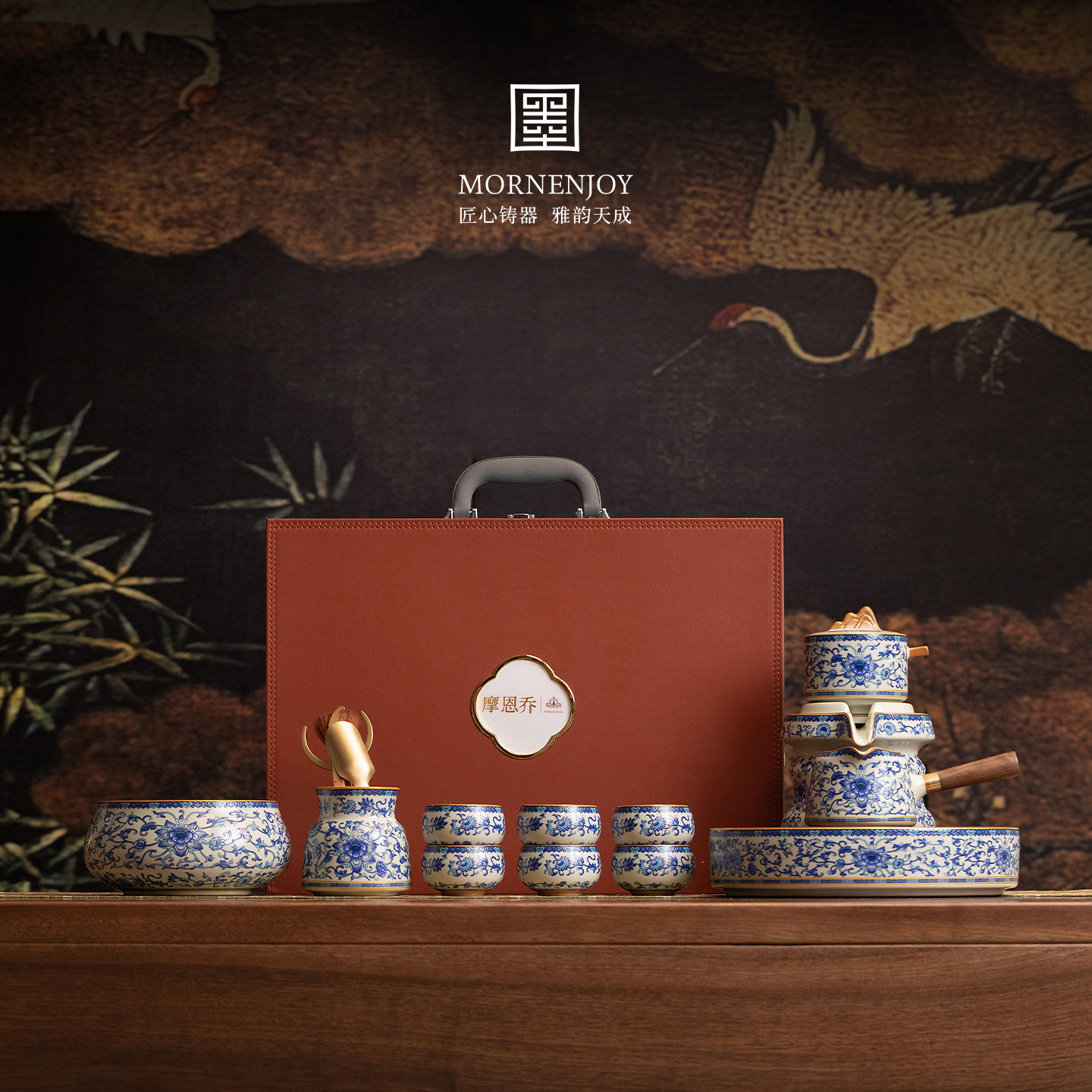 2026新款青花汝窑功夫茶具套装送礼家用轻奢高档高端茶壶茶杯礼盒