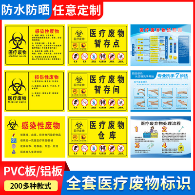 垃圾暂存点警示医废处置标识贴