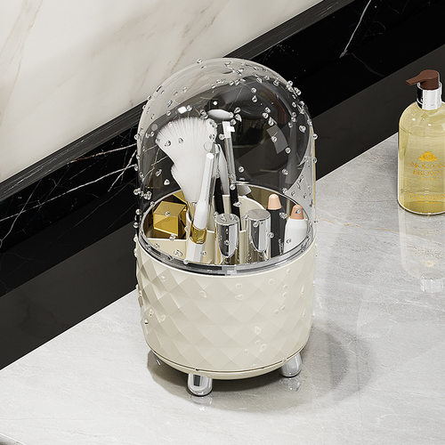 旋转化妆刷收纳筒化妆品收纳盒桌面口红眼影置物架